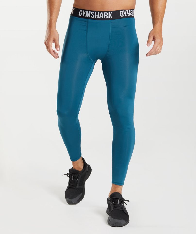 Legginsy Gymshark Element Baselayer Męskie Niebieskie | PL 237AIB